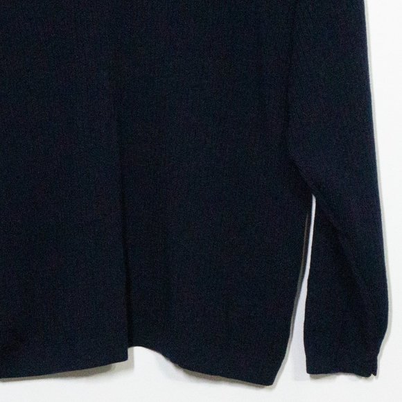 Eddie Bauer Navy Blue Merino Wool Sweater - M - Picture 3 of 5